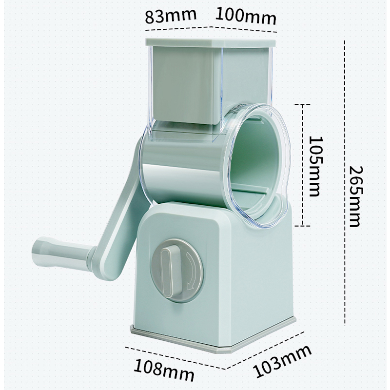Rotary Cheese Grater Shredder Multifunction 3 in 1 Kitchen Speed Slicer Vegetable Shooter Potato Hashbrown Grinder for Nut Carrot Radish Cucumber