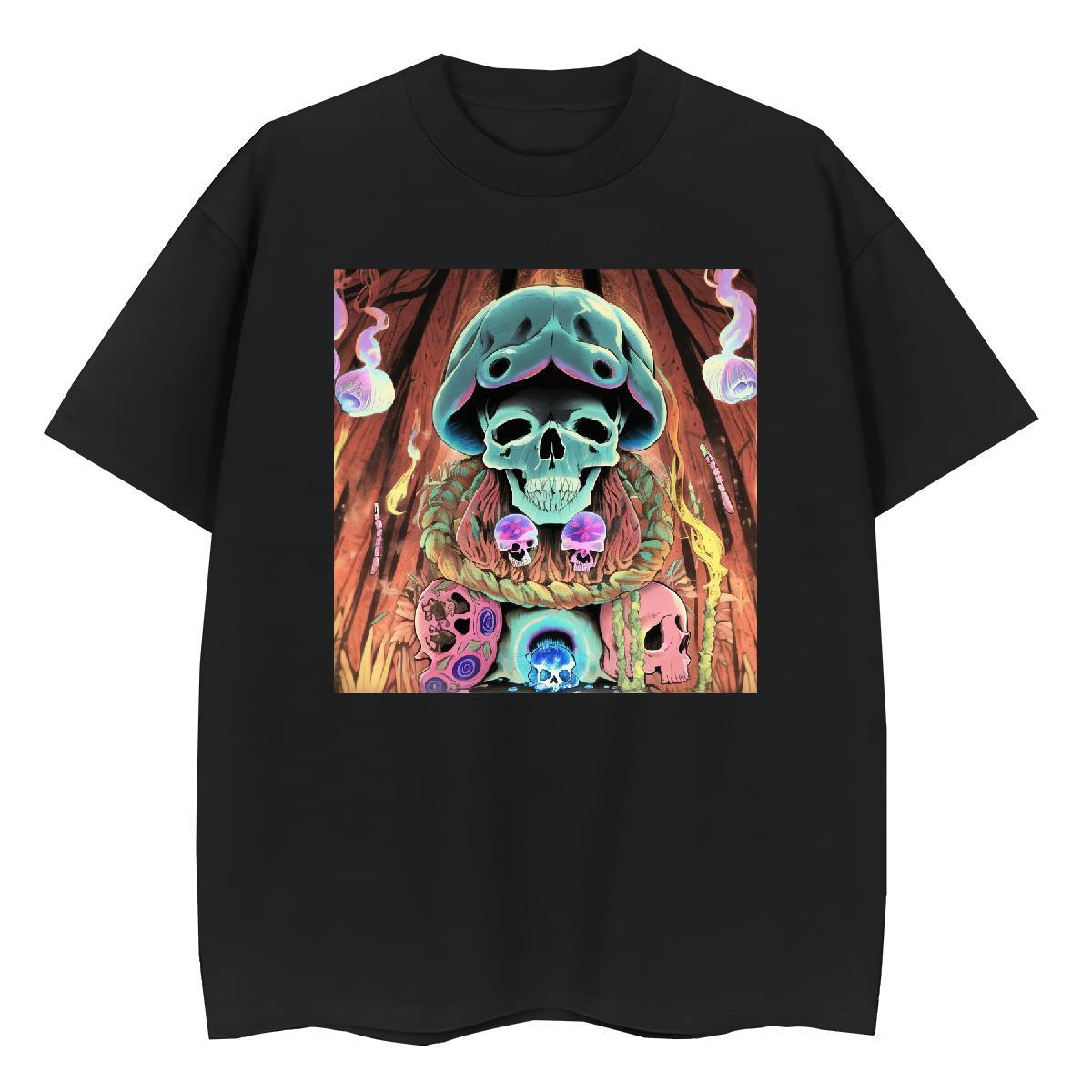 Stylist Women T Shirts 100% Cotton 230g O Neck Short Sleeves Spring Summer skull Woman Tshirt Unisex White Plus Size Clothes