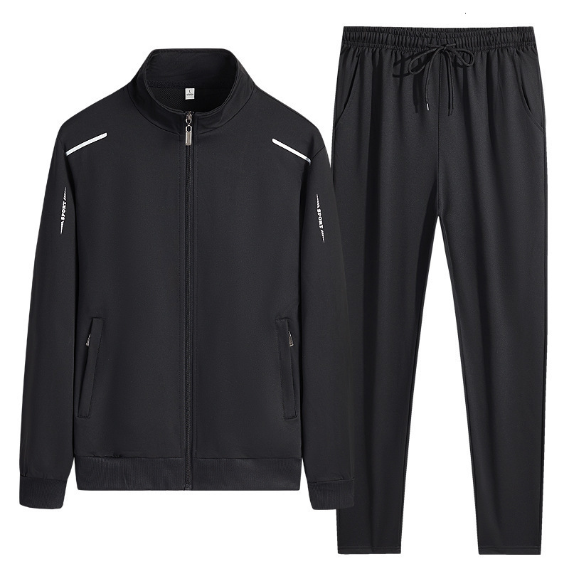 Mens Tracksuit Printing Sweatshirt Suit Black Jackets Pants High Quality Simplicity Jogging Casual Clothing 5XL R241011