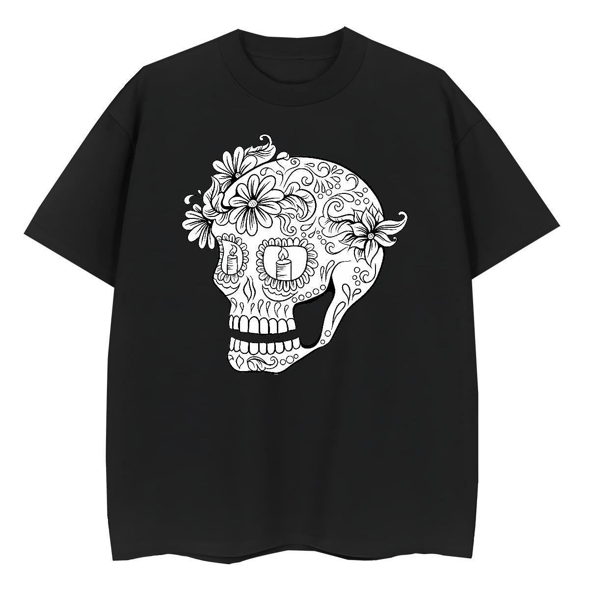 Classic T Shirts Women 230g 100% Cotton Breathable Crew Neck Casual skull Womens Tshirts Designer Customized Tops