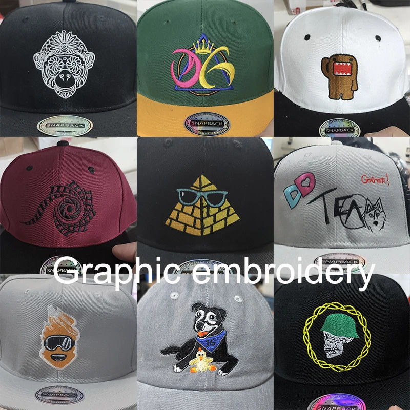 Customized Snap Cap Team Embroidered Flower Baseball Hat Personalized Mens Gorilla Flat Hip Hop Bone Aba Reta 240906