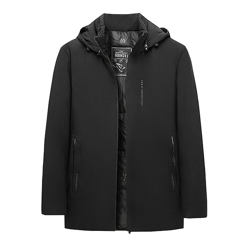 Warm long coat thick medium long coat mens warm coat winter inflatable jacket fashionable Parka coat mens winter warm coat 241007
