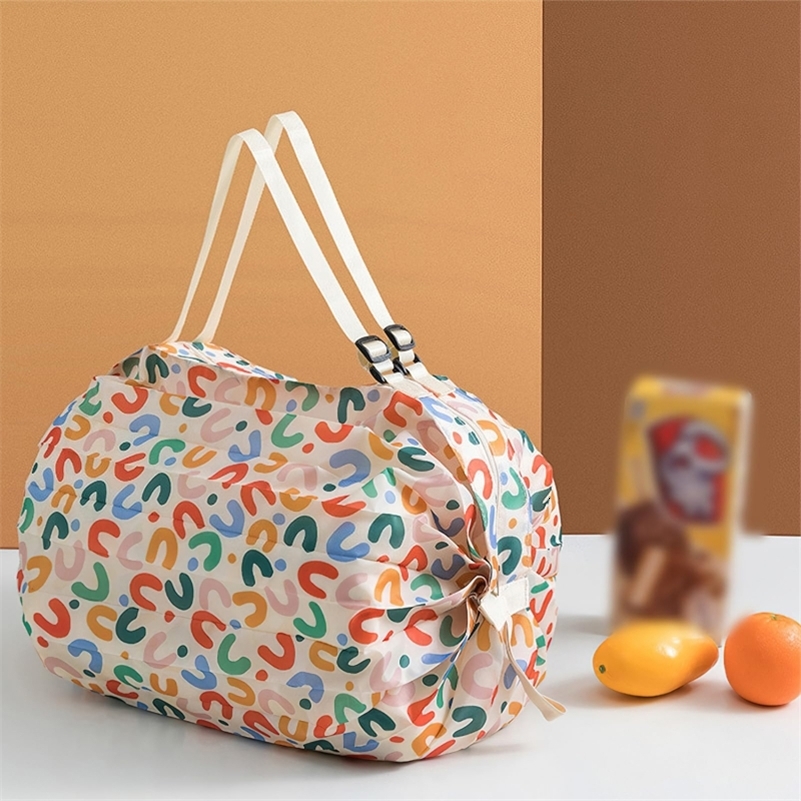 Foldable Shopping Bag Waterproof Travel Portable Storage Beach Supermarket Grocery y240925