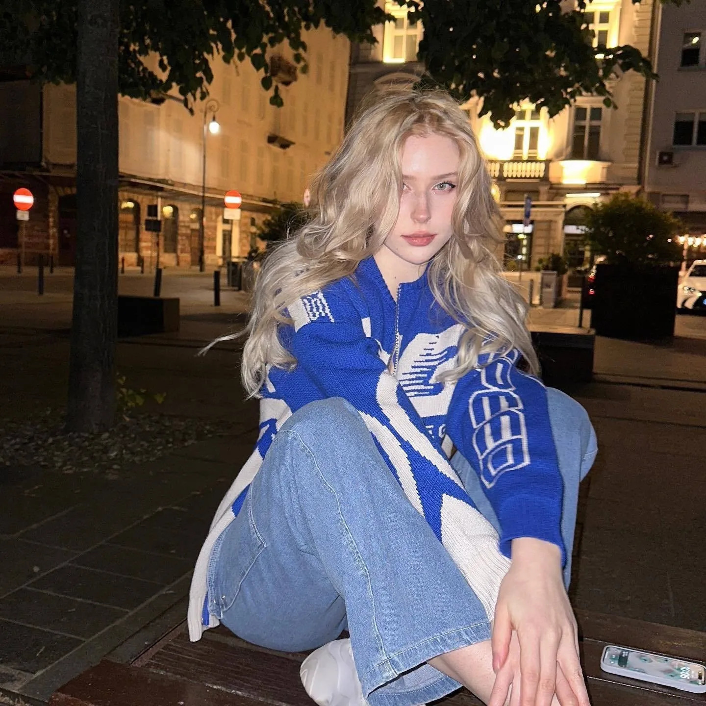 Women Oversized Sweater Racing Cardigan Girl Y2K Retro Hip Hop Knitted Vintage Pullover Casual Hipster Top 2023 241007