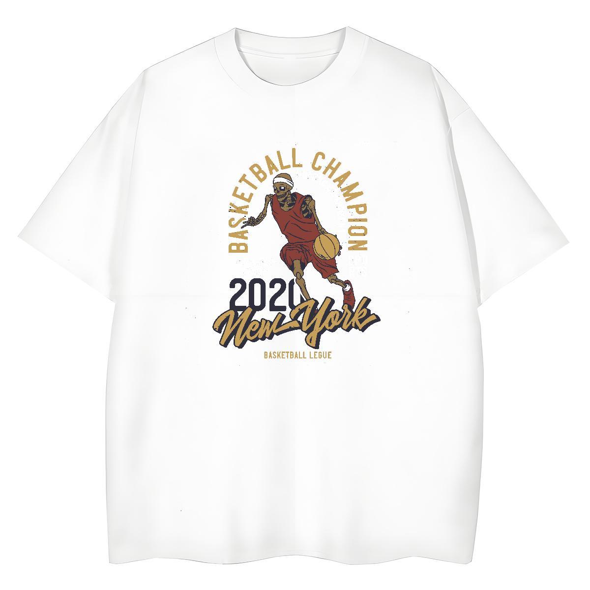 2024 T-Shirts for Women 100% Cotton 230g Breathable Short Sleeve Summer Casual skull Women Tees 5A Custom Printed Tees Shirts