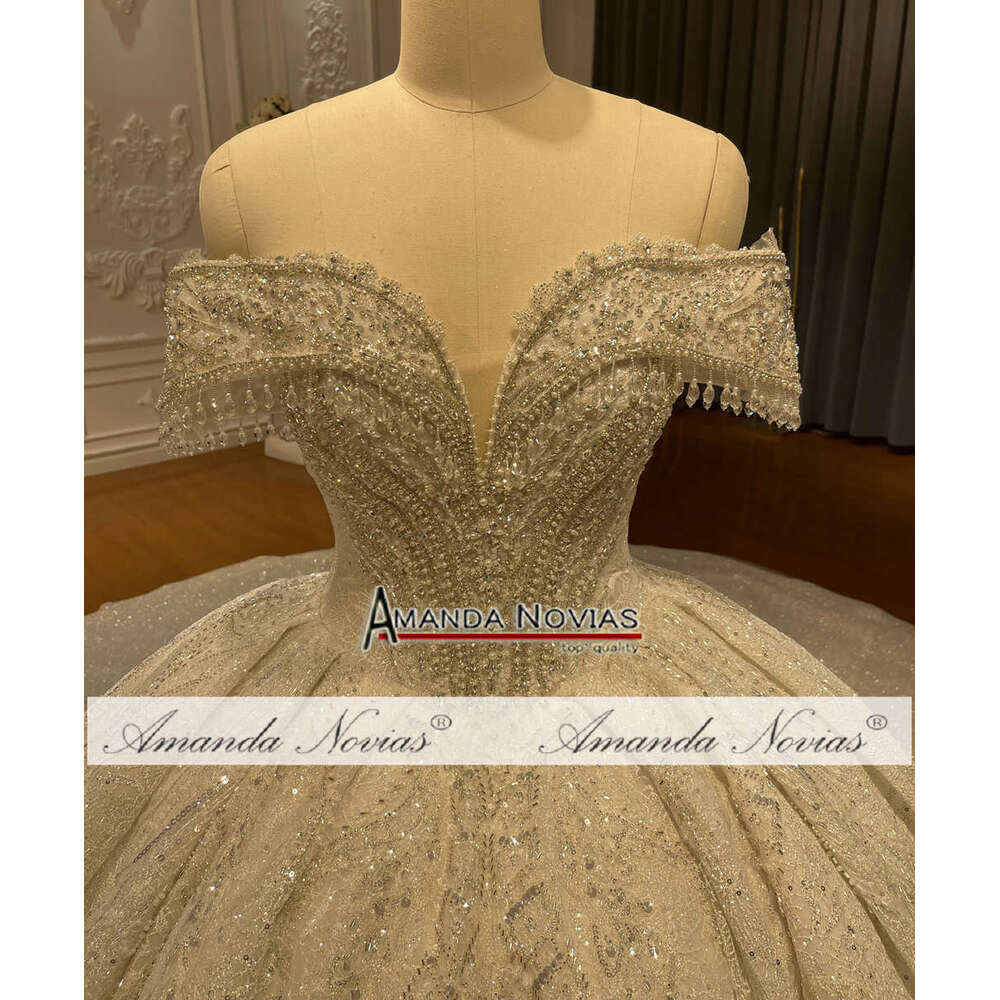 Wedding Dress Ball Gown Sweetheart Off The Shoulder Sequins or-Length Princess Bride Vestido De Noiva Custom Made