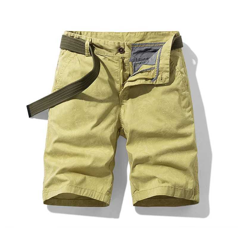 Summer Men Cotton Print Cargo Shorts Mens Casual Breeches Bermuda Shorts Spring Fashion Jogger Shorts Pants Male Dropshipping W250621