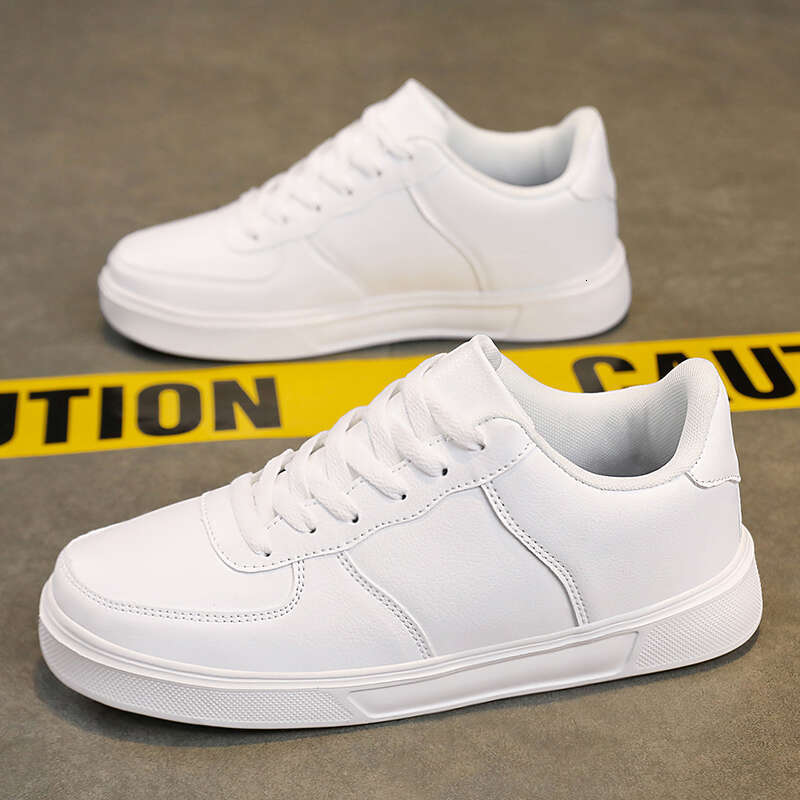 Leather Men White Sneakers Breathable Skateboarding Mens Outdoor Walking Running Couple Casual Shoes Size 36-47