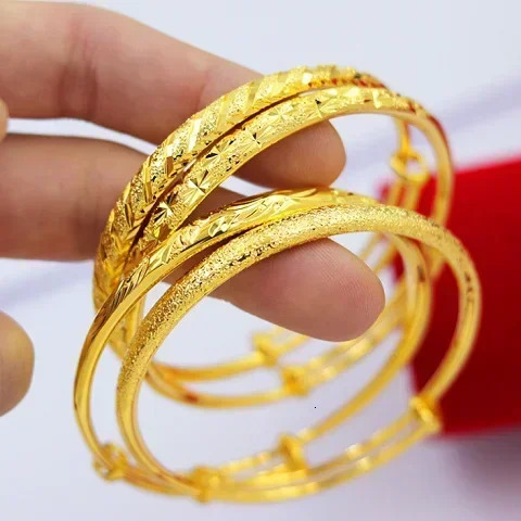 Gold Store Same Style 9999 24k Real Gold Bracelet Fashion Dragon and Phoenix Real Gold Solid Bracelet 5D Adjustable 240929