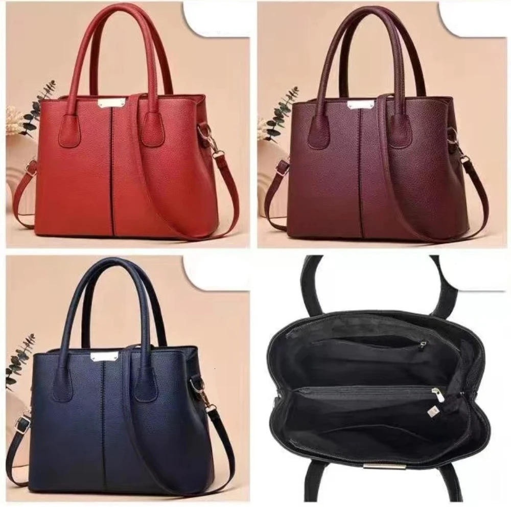 Fashionable and highquality womens handbag large capacity solid color shoulder bag casual version detachable strap bucket 241008