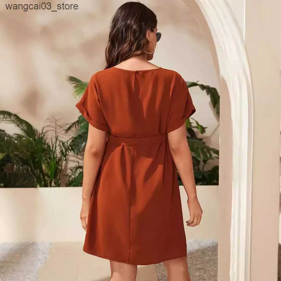 Maternity Dresses Casual and Comfortable Maternity Dress for Pregnant Women with a Tied Waist Modern and Stylish Expectant Mother Clothing L240910
