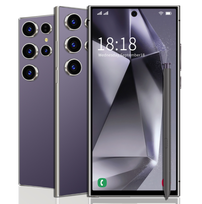 S24 Ultra Smartphone 7.3-Inch HD Screen Android 14 Phone Snapdragon 8 Gen 2 Cpu,16Gb+1Tb Cell Phone,78Mp+108Mp Camera Pixels 7800Mah Battery 5G Dual S