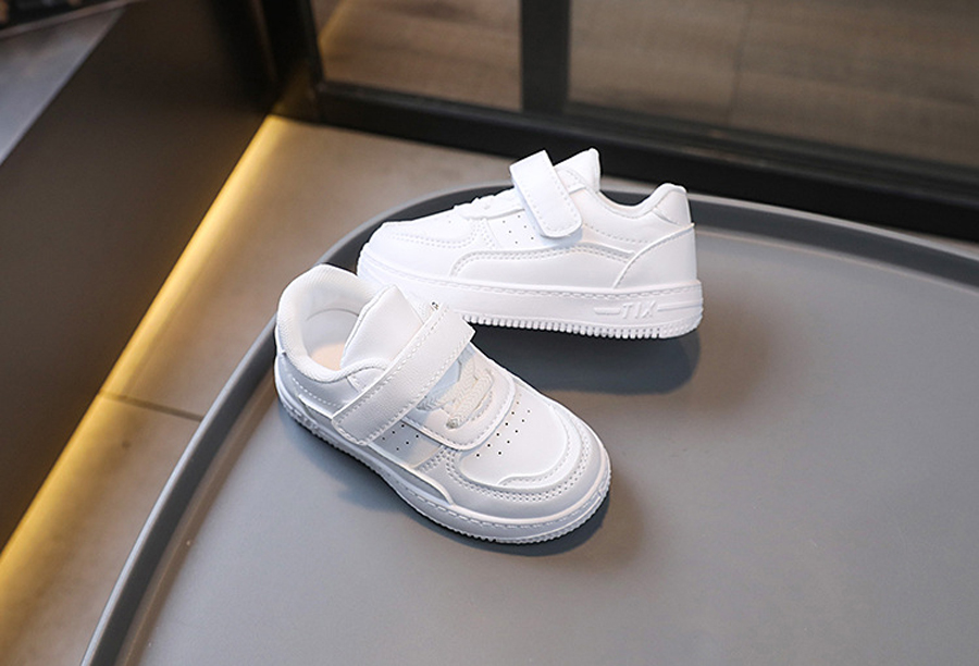 Students Tennis Sneakers Kids Spring Autumn Boys Girls Sports Shoes Cutefeet Casual Board Shoes Leather Soft Soled Children White Black School Shoes 2