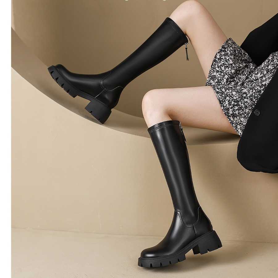 Fashionable Long Martin Boots For Women In Autumn And Winter Fashion Boots The Knee Thick Heel High Sole Knight Boots 240826