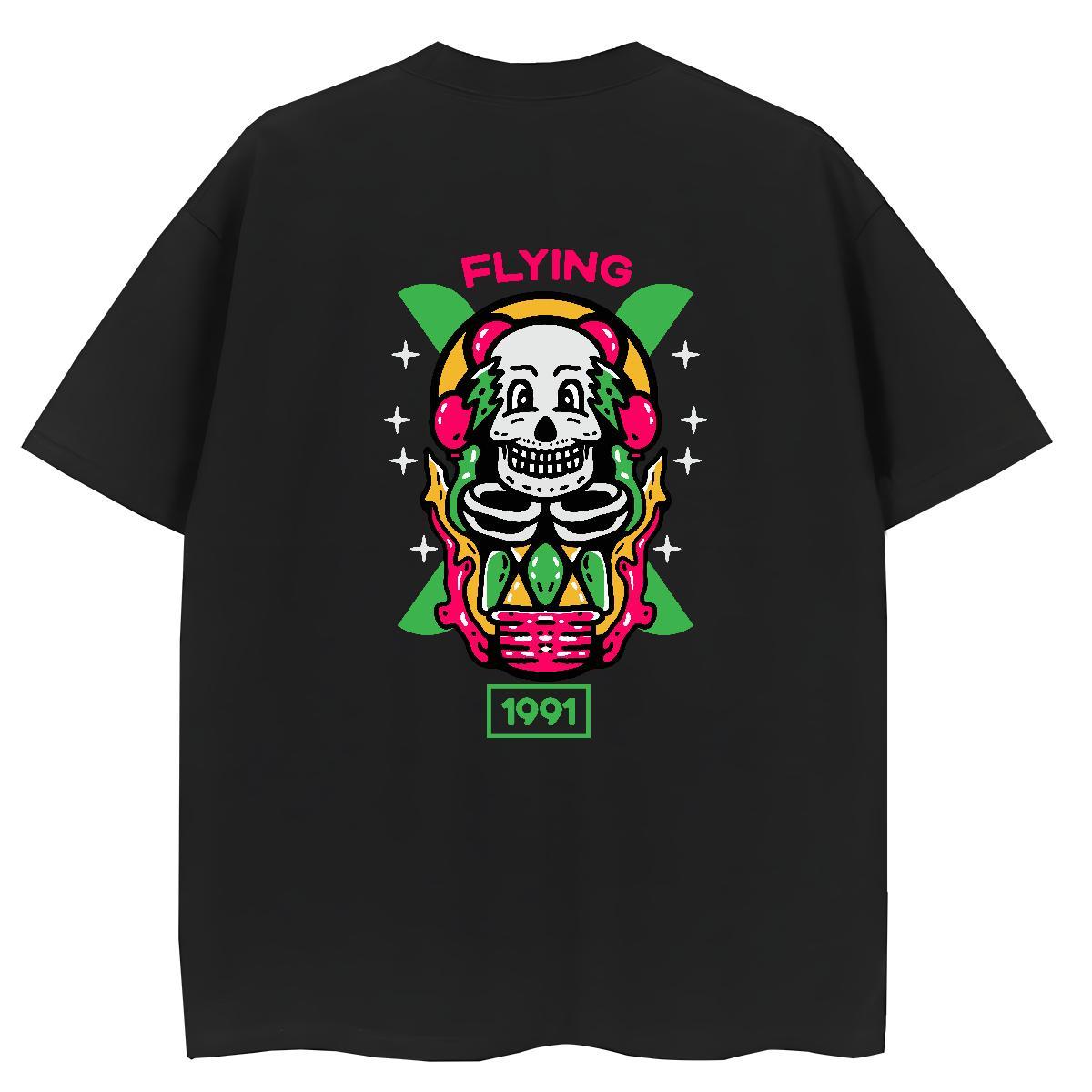 Brand T Shirt For Woman 230g Cotton Round Neck Short Sleeve Casual Daily Wear skull Women Tshirts Loose fit Cartoon Anime Tops Tees