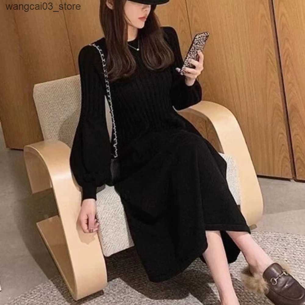 Maternity Dresses Autumn Winter Korean Fashion Maternity Dress Elegant vestidos A Line Slim Clothes for Pregnant Women Pregnancy photoshoot dress L240