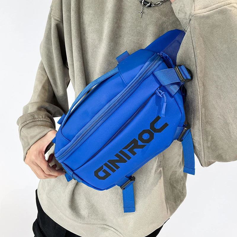 Fashion letter waist bag casual womens waist bag mobile phone bag street hip-hop strap bag unisex nylon cross body chest bag handbag 241008