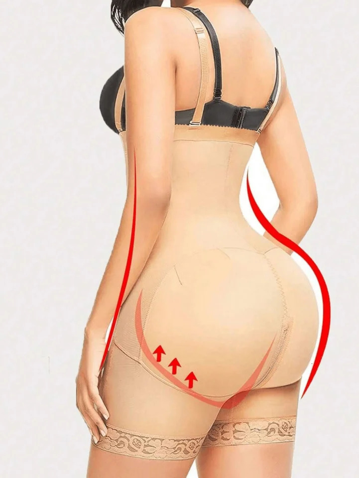 1 piece of compressed full-size bodysuit widened waist shapeshifter abdominal control Faja shorts waist trainer Girdle 240927