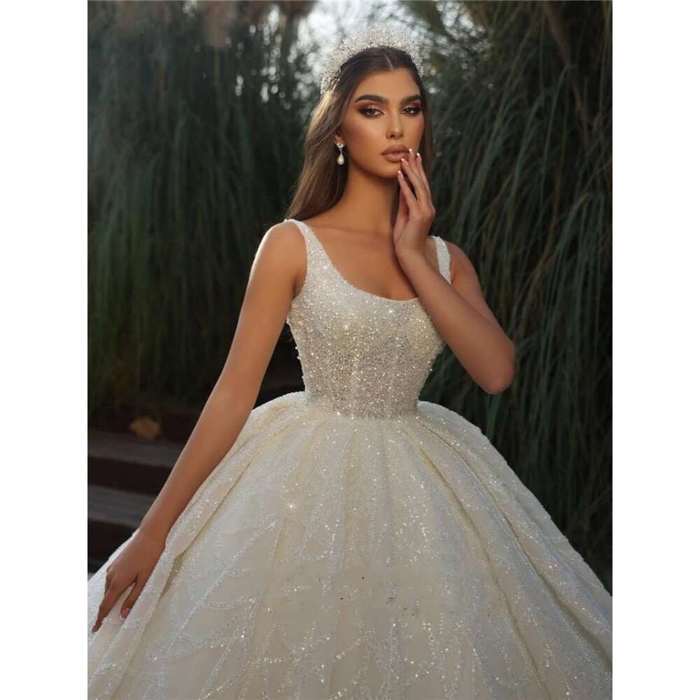 Customized Wedding Dresses Exquisite Bridal Gowns For Formal Party O-Neck Sleeveless Robes Lace Appliques Dressed From Novia 2024