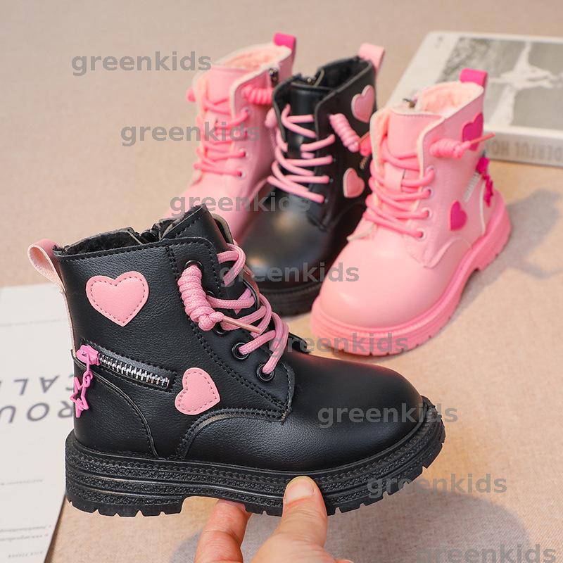 Designer Kids Leather Boots, Zipper Lace Up Fashion Shoes for Boys Girls dh5727163