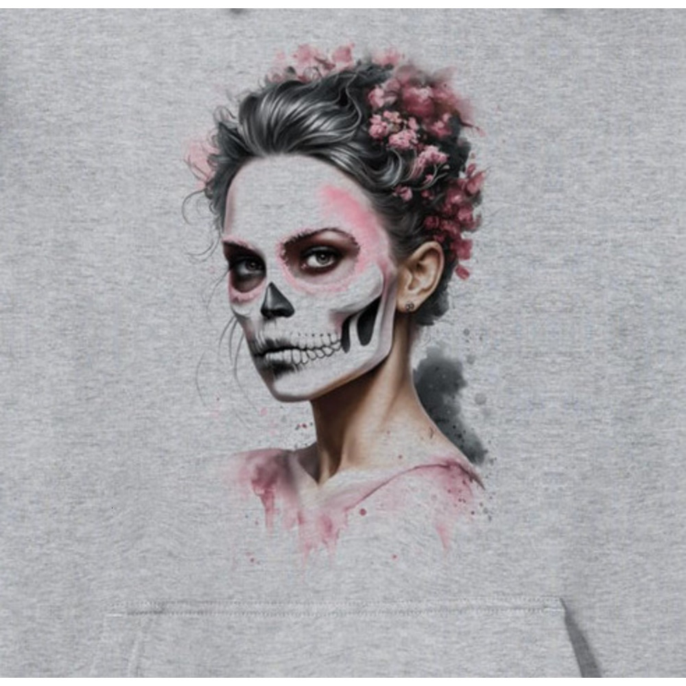 Hoodie for Mens Womens Sugar Skull Makeup Day Dead Costume Party Graphic Tees Men Pullover Hoodie Graphic Hoodies sweatshirt Pullover Long Sleeve