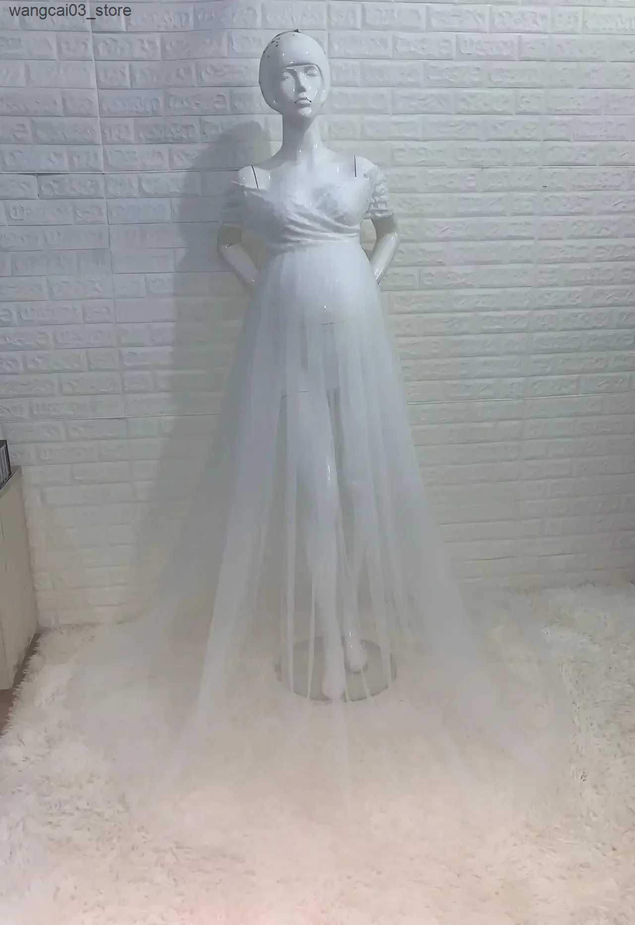 Maternity Dresses Maternity Tulle Maxi Dresses For Photoshooting Baby Show See Through Dress Pregnant Women Elgant Photography Party Dress L240910
