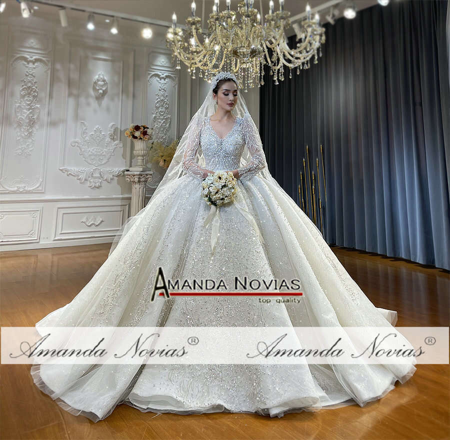 Urious Amanda Novias Crystal Wedding Dress