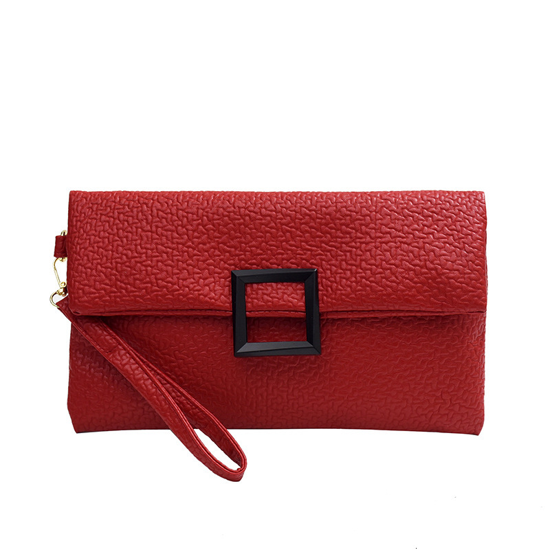 Fashionable and minimalist casual for women's new solid color envelope bag, zero wallet, handbag