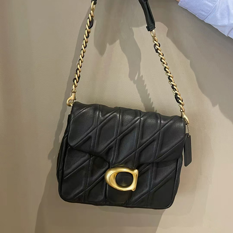 designer handbag quilted tabby woman flap bags fashion two straps chain vintage letter pochette leather shoulder casual crossbody clutch luxury green square tabby