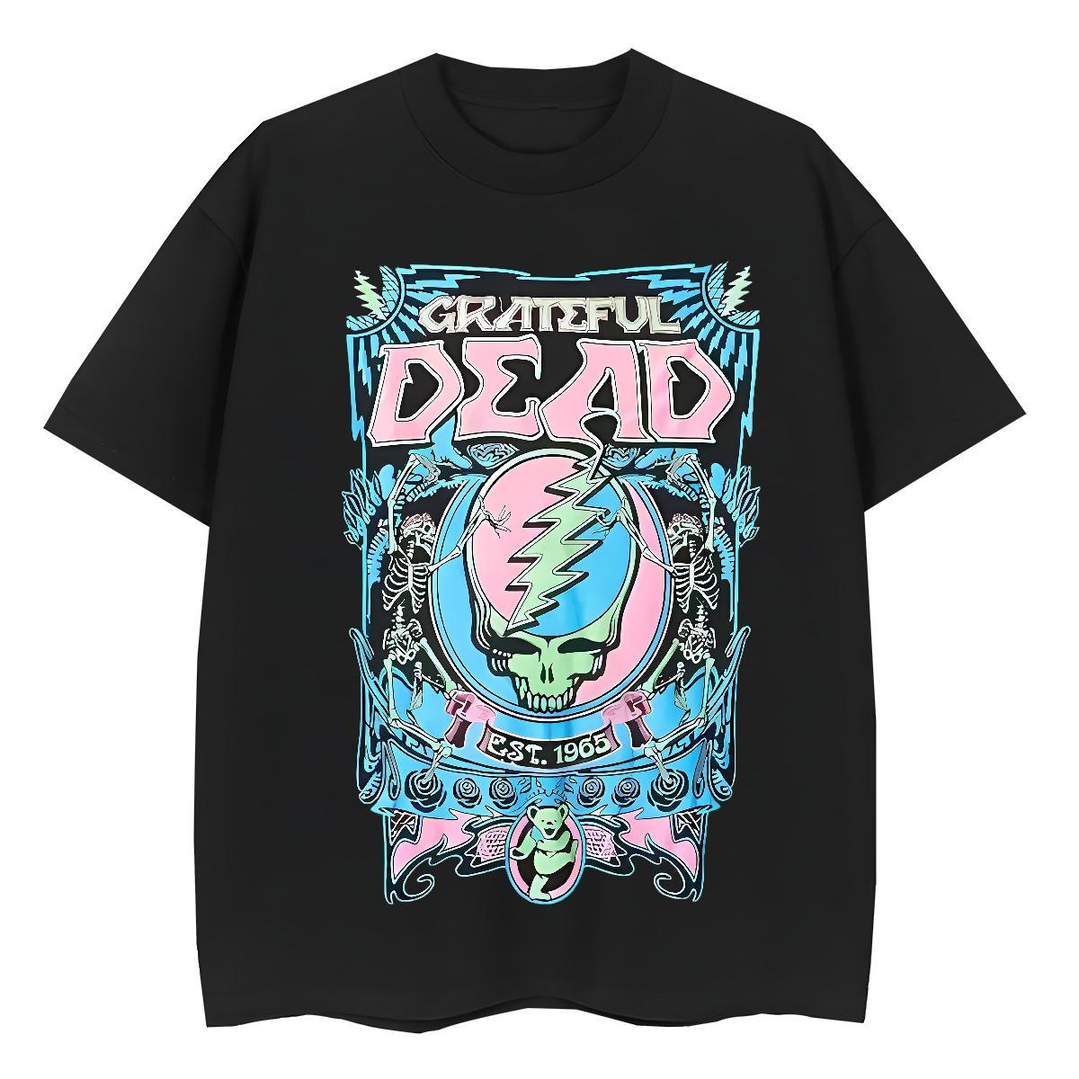 TOP Quality Womens T Shirts 100% Cotton 230g Breathable Soft Sports Street Wear skull Unisex Tshirts Lady Graphic Top Tees