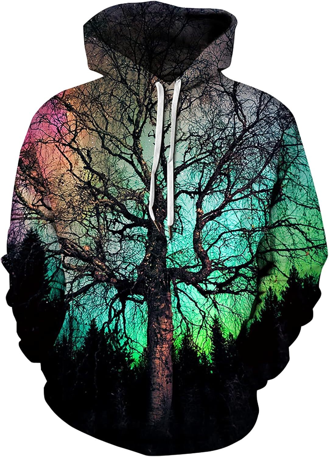 Hoodie for Mens Womens Unisex Hoodies Novelty Print 3D Patternv Hooded Pullover Sweatshirt with Pocket Graphic Trendy Fashion handsome
