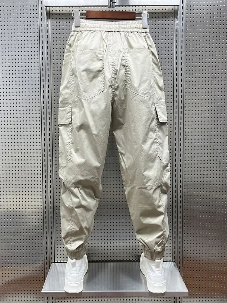 Mens Trouser Harem Mens Cargo Pants Multi Pocket Summer Emo Casual Harajuku Regular Suitable for Y2k Long Clothing 241007