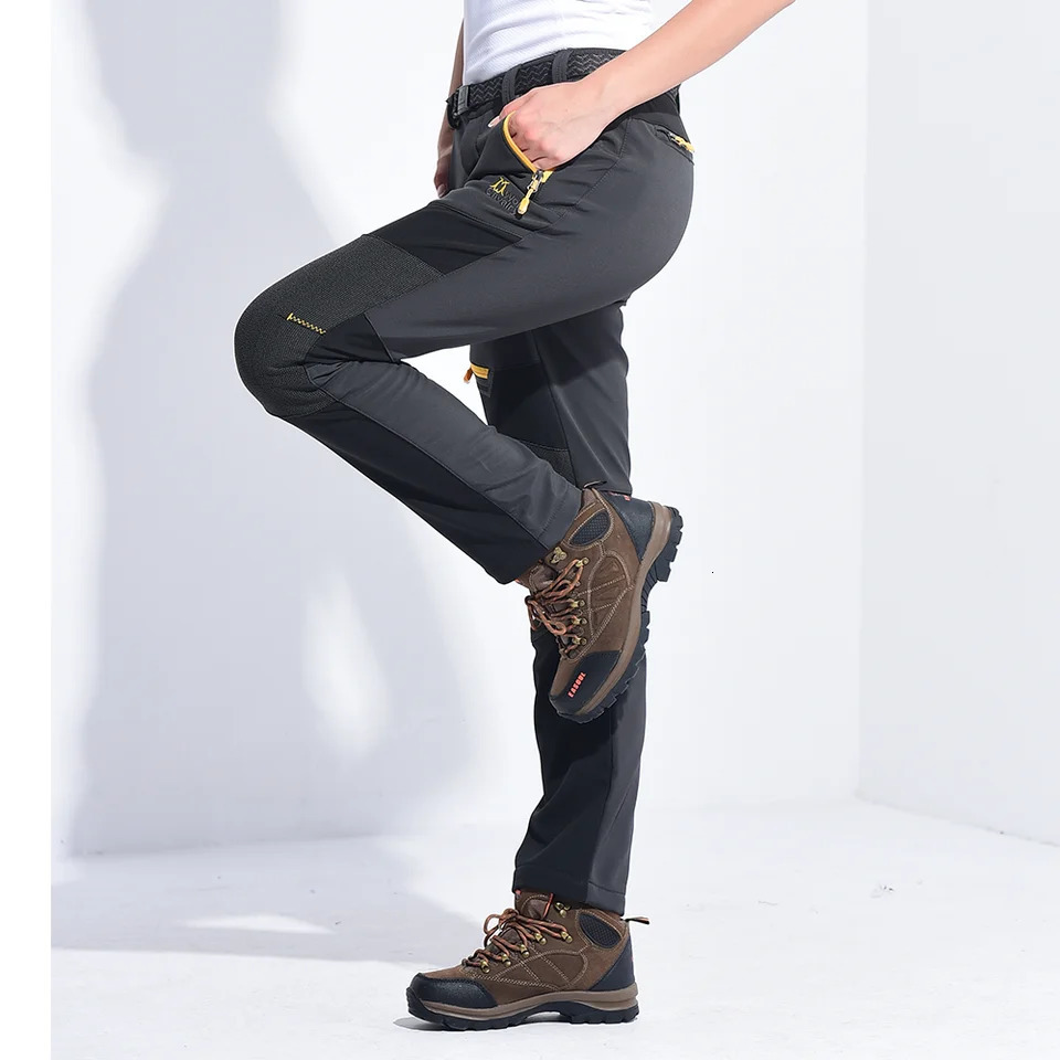 Thick Warm Fleece Winter Pants for Women Waterproof Hiking Trekking Camping Skiing Soft Shell Windproof Trousers 241009
