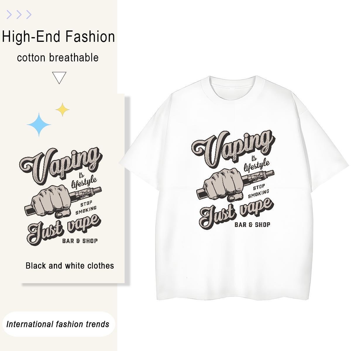 Designer T Shirt For Woman 230g Pure Cotton Crew Neck Outdoor tool Women Tshirts Loose DIY Anime Printed Clothes Shirt