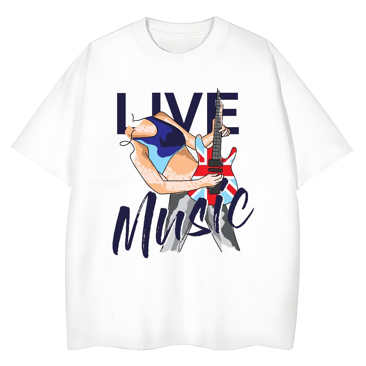 DIY T-Shirts for Women 100% Cotton 230g Breathable Short Sleeve Daily Outfit character Women Tshirts Loose White Plus Size Tops