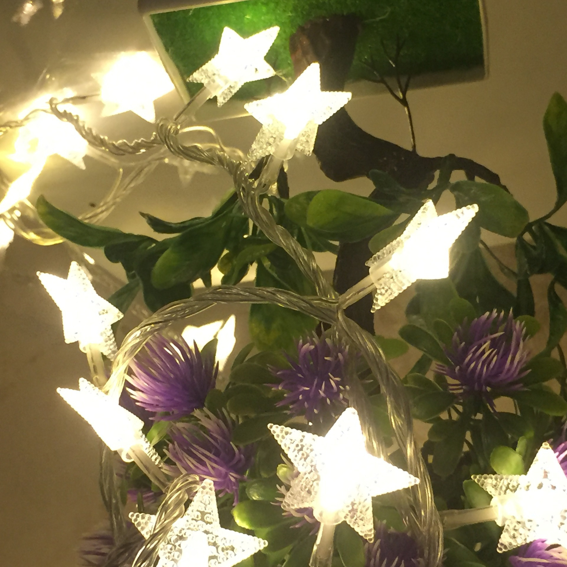 LED full star star lights flashing lights string lights Christmas Day wedding decoration battery box colour lights