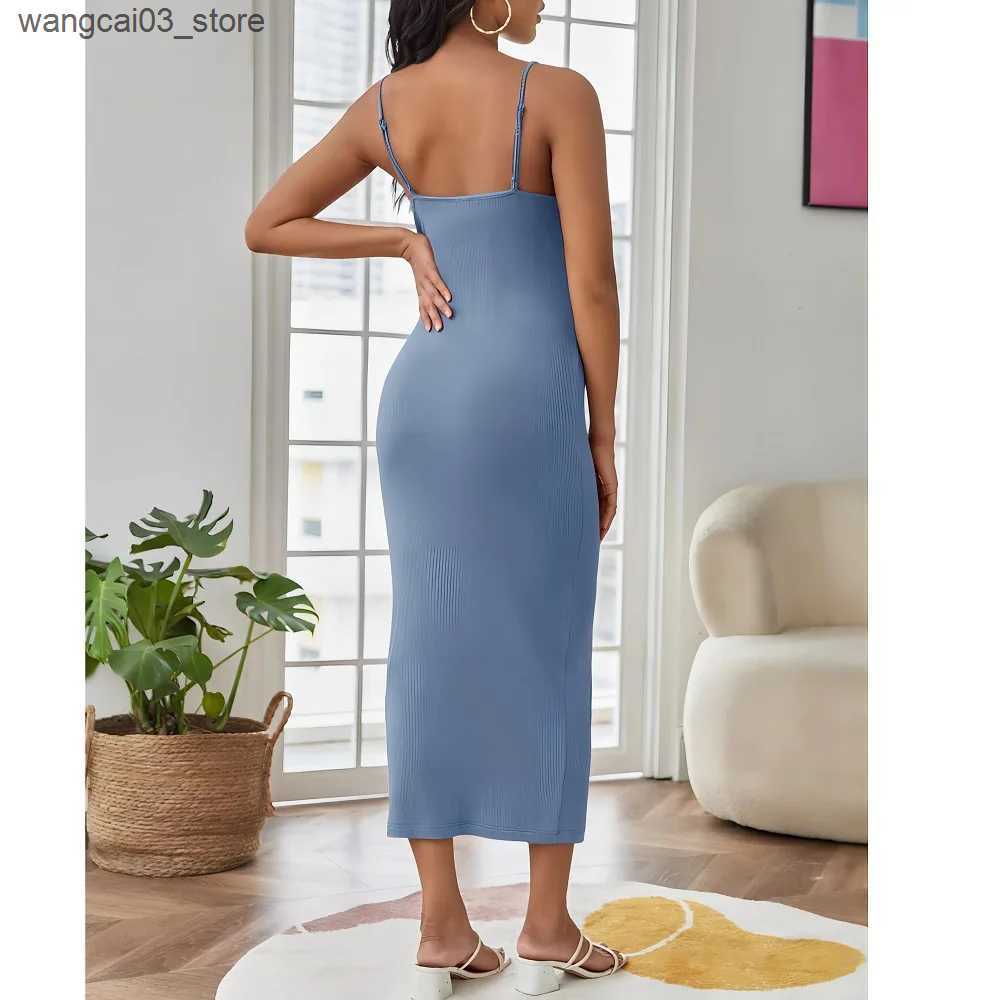 Maternity Dresses European and American Fashion Sexy Hem Slit Pregnant Button Camisole Dress Summer Hot Slim A Line Sling Dress 24ss Y2k Pregnancy L24