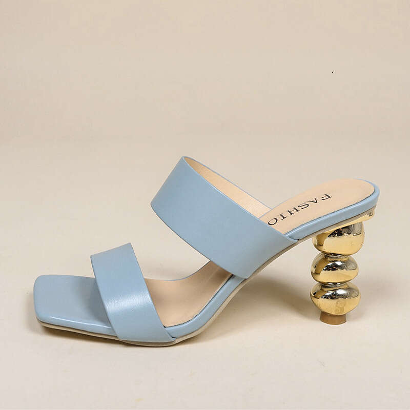 Fashion women slippers Summer New High Heels One line Slippers Shaped Gourd Heel Sandals Large size summer shoes sandals high heels shoes