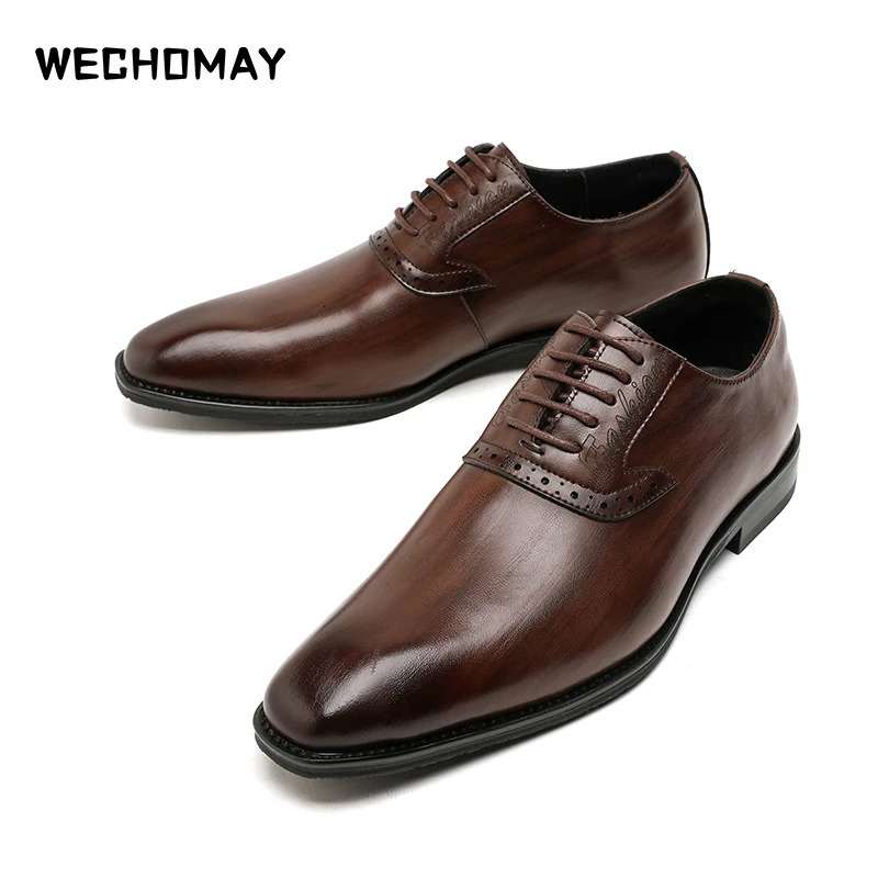 Mens dress shoes mens business classic fashionable comfortable high-quality formal mens shoes 241007