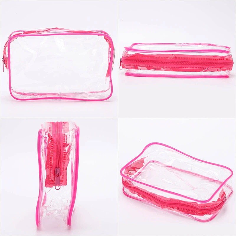 1/3 piece transparent storage bag womens makeup and cosmetics box organizer travel waterproof washing bag holder large capacity PVC bag 241008