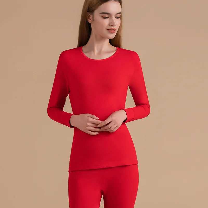 Women's Thermal Underwear Men Red Thermal Underwear Set Woman Winter Clothing Warm Suit Long Slve Top Warm Pants Leggings Thermo Underwear Unders