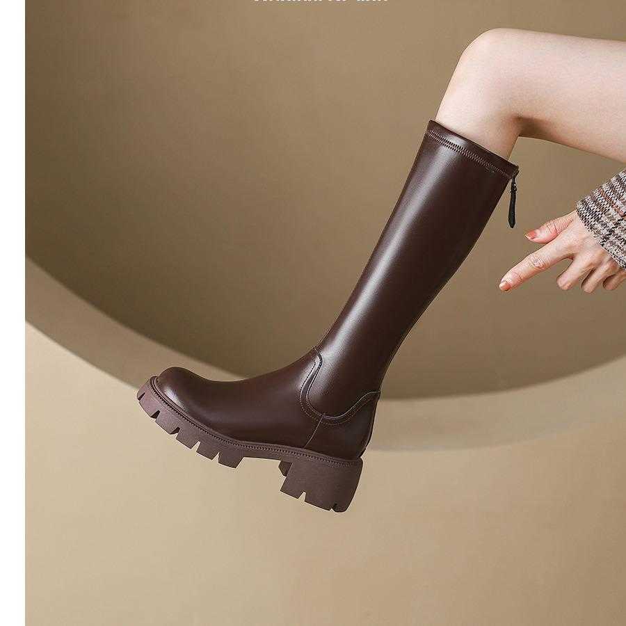 Fashionable Long Martin Boots For Women In Autumn And Winter Fashion Boots The Knee Thick Heel High Sole Knight Boots 240826