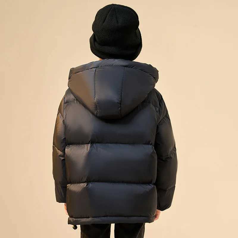 Down Coat Winter New Childrens Jacket-30C Boys and Girls White Duck Jacket Teenagers Thick Black Gold Bread H241010