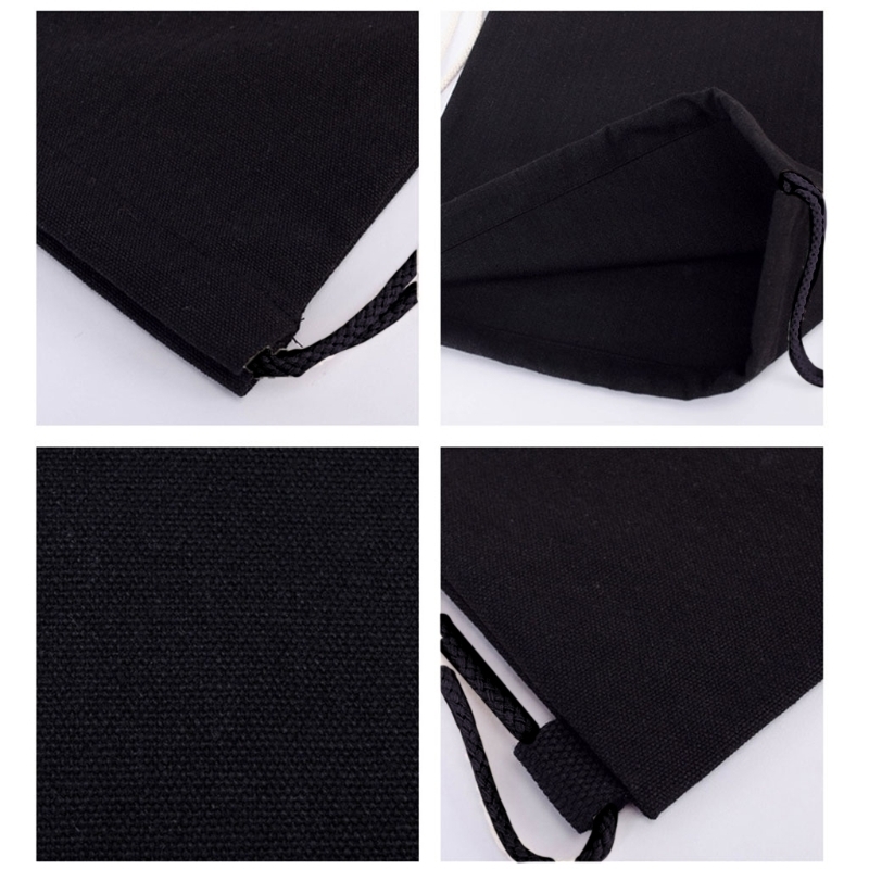 Simple Drawstring Backpack String Bag Sports Gym Sack for Men Women Breathable Cotton Canvas 240925