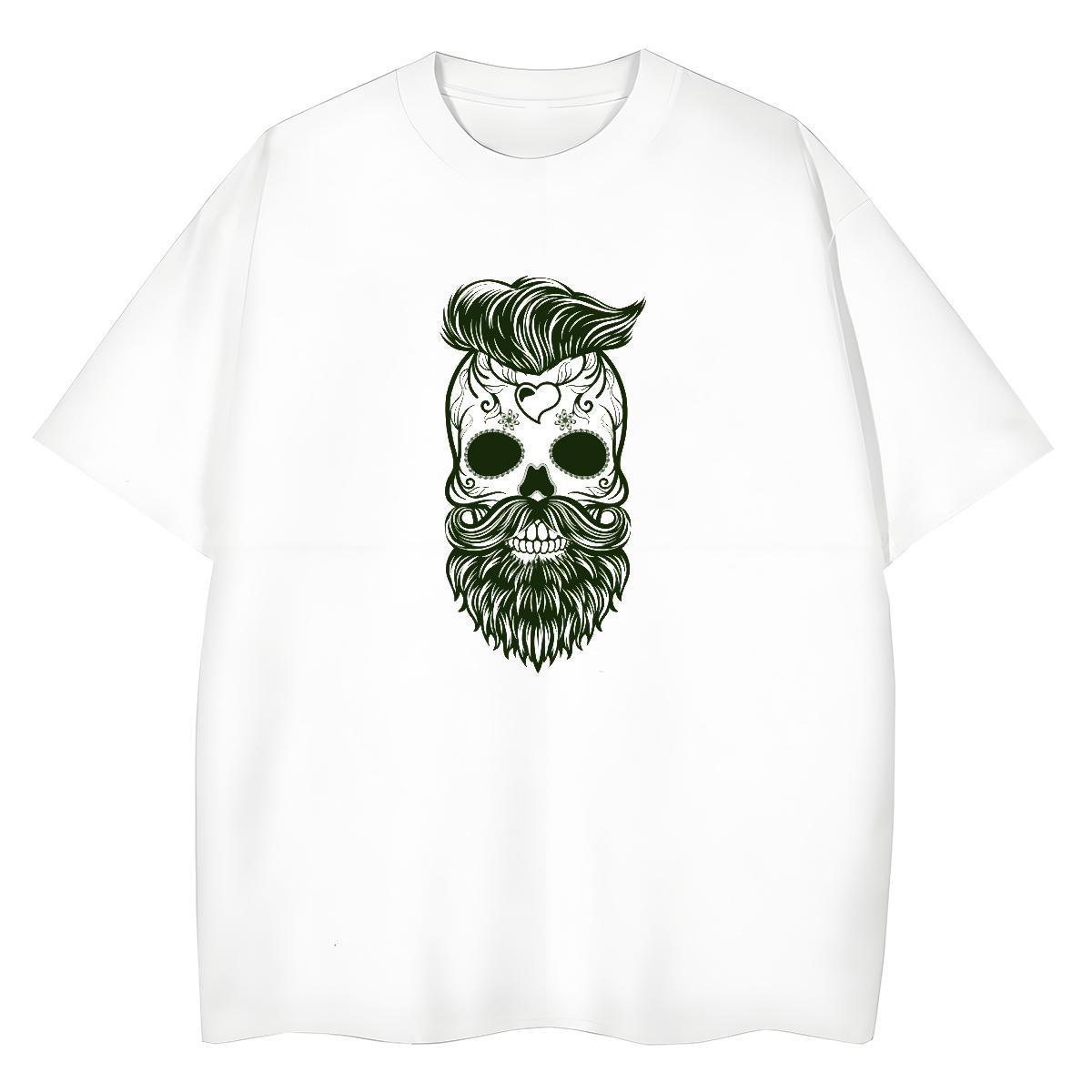 Fashion Casual T Shirts Women 230g Pure Cotton O Neck Short Sleeves Casual Sport skull Women Tshirts Soft Skull Top Tees