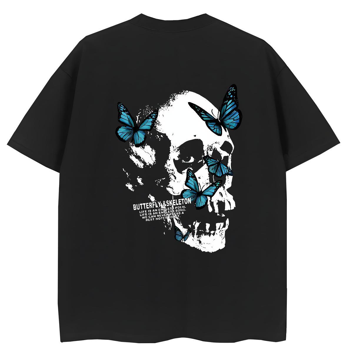 Casual New Women T Shirts 100% Cotton 230g Breathable Short Sleeve Sports Street Wear skull Lady T shirt Designer Nice Customized Tee Shirt