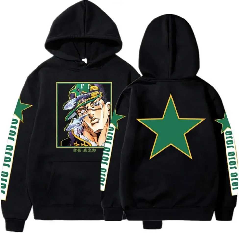 Unisex Kujo Jotaro Hoodie Jonathan Joseph Sweatshirt Pullover JoJo Long Sleeve Anime Hoodie LX241011