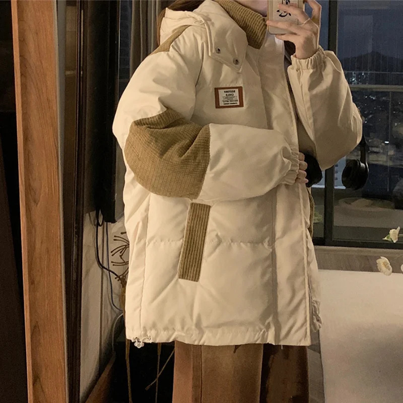 Brown Womens Clothing Outerwear Top Hat Jacket Fashion Streetwear Y2K Style High Street American Winter Womens Coat 241009