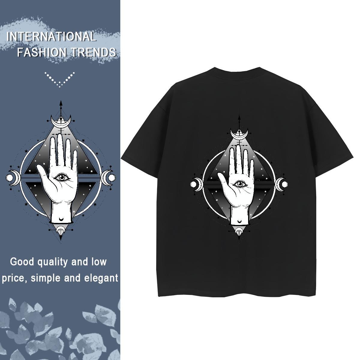 New T-Shirts for Women 100% Cotton 230g Breathable Soft Casual Sport eye of the devil Women Tees Nice Customized Tshirts