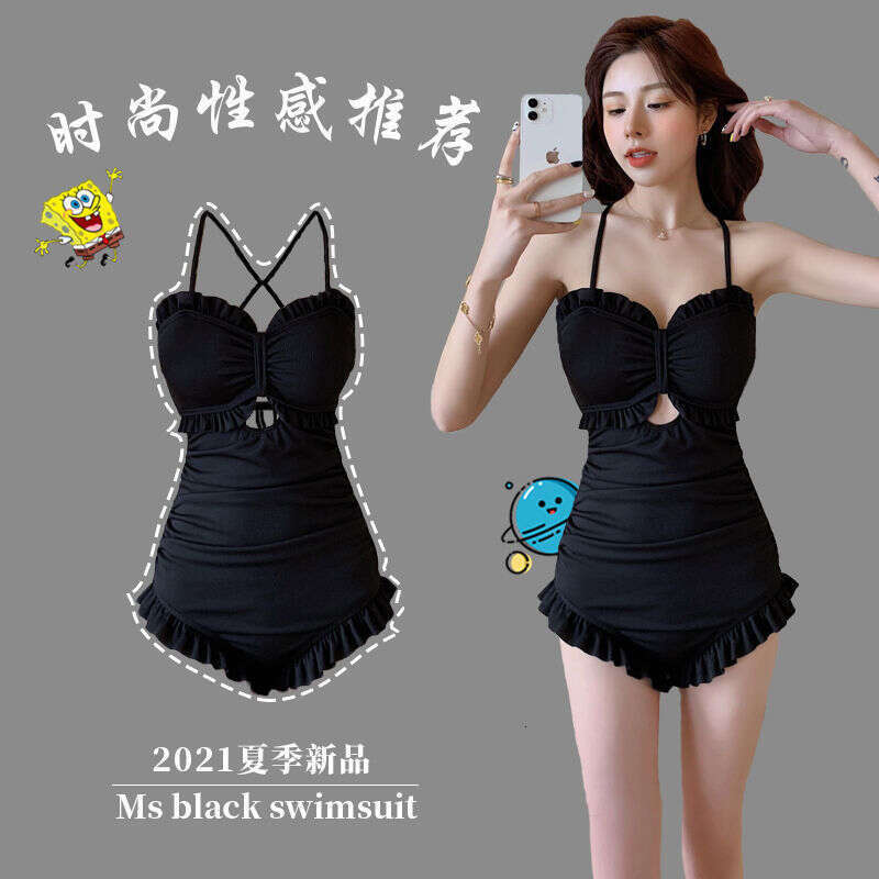 Swimsuit 2024 New Korean Instagram One-Piece Sexy Conservative Cover Belly Slimming Fairy Hot Spring Women's Clothing
